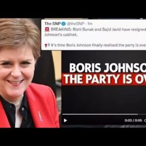 Sturgeon twists knife as SNP brutally mock Boris after resignations 'The party is over'