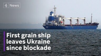 Ukraine war: Grain ship leaves Odesa for first time since Russia blockade
