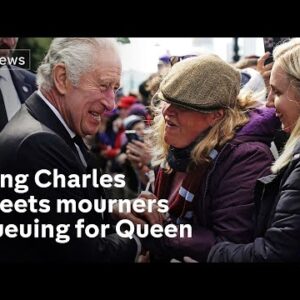 King Charles greets crowds in London ahead of Queen’s funeral on Monday