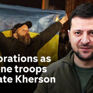 Celebrations as Ukraine retakes Kherson after ‘chaotic’ mass Russian retreat