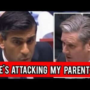 He's attacking my parents!' Rishi Sunak rages at Keir Starmer after brutal slur in PMQs