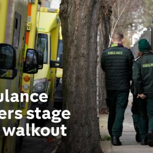 NHS strikes: thousands of ambulance workers and paramedics take action