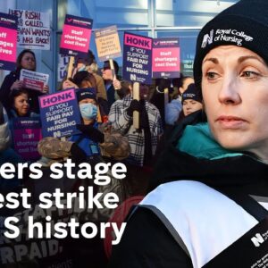 Nurses and ambulance staff walk out in biggest NHS England strike in history