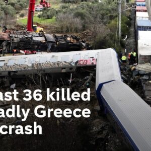 Greece train crash: At least 36 killed in head-on collision